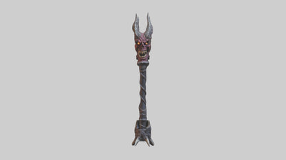 3D model Demon Staff model VR / AR / low-poly