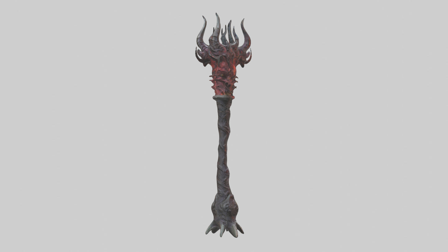 3D model Demon Staff model VR / AR / low-poly