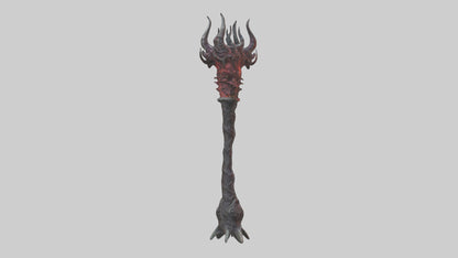 3D model Demon Staff model VR / AR / low-poly