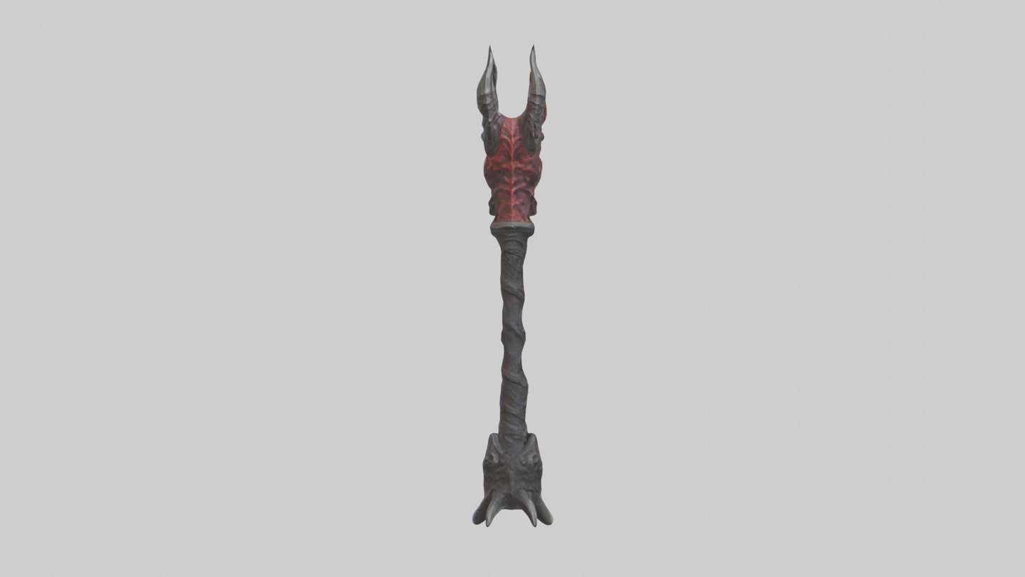 3D model Demon Staff model VR / AR / low-poly