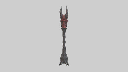 3D model Demon Staff model VR / AR / low-poly