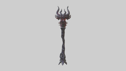 3D model Demon Staff model VR / AR / low-poly