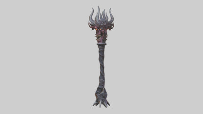 3D model Demon Staff model VR / AR / low-poly