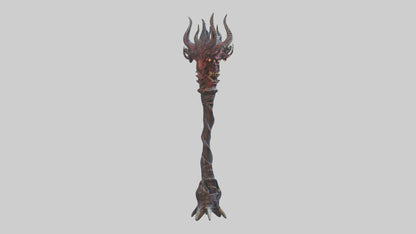 3D model Demon Staff model VR / AR / low-poly