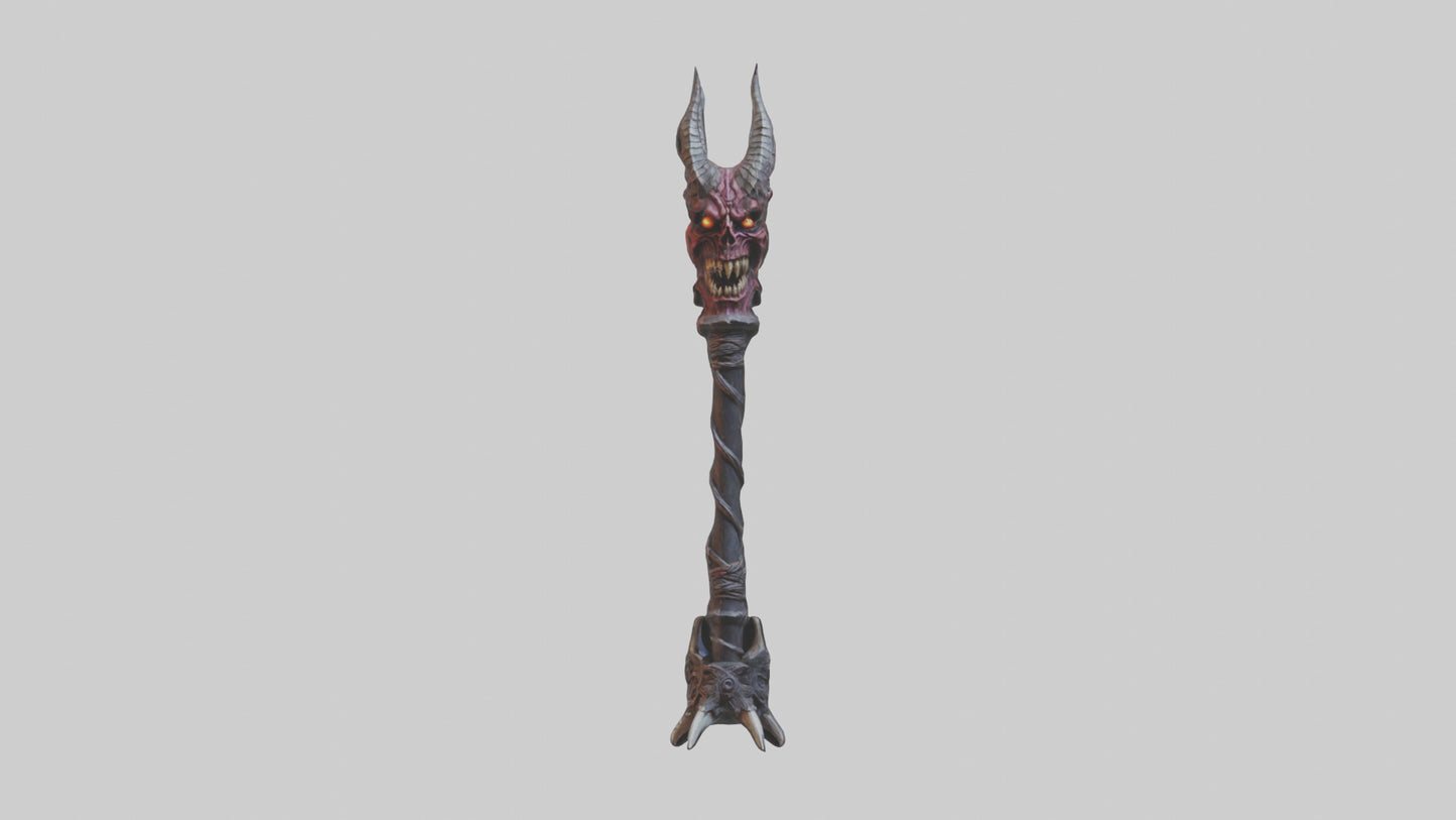 3D model Demon Staff model VR / AR / low-poly