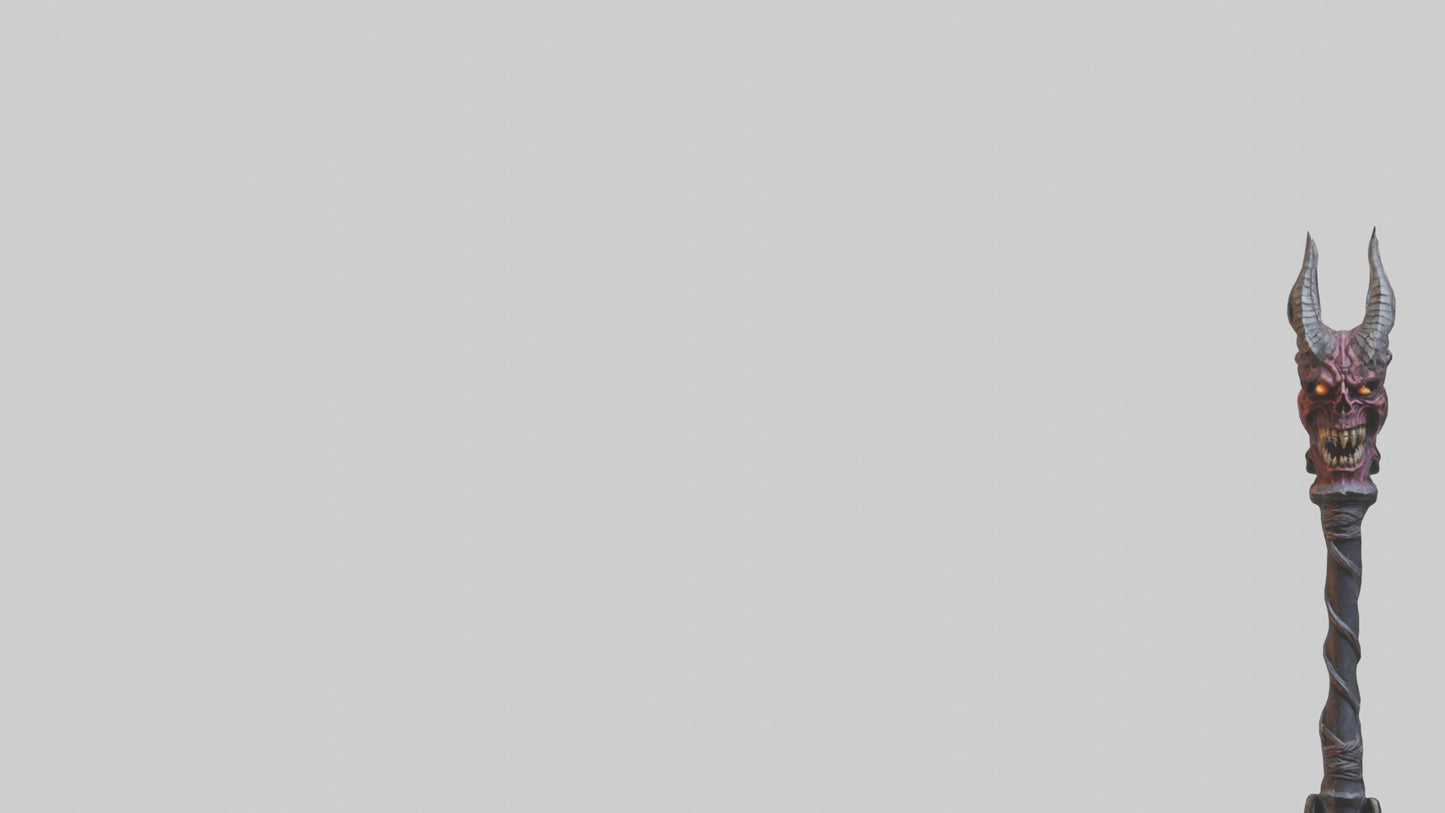 3D model Demon Staff model VR / AR / low-poly