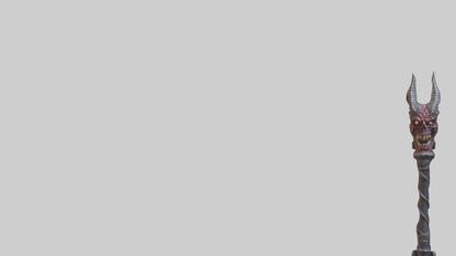 3D model Demon Staff model VR / AR / low-poly