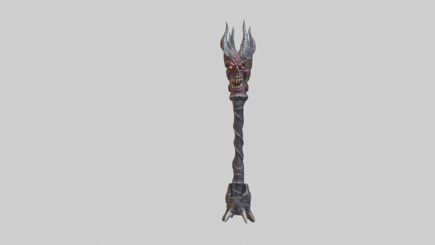 3D model Demon Staff model VR / AR / low-poly