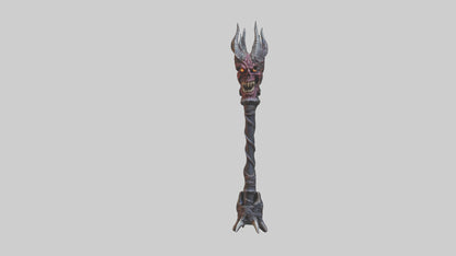 3D model Demon Staff model VR / AR / low-poly