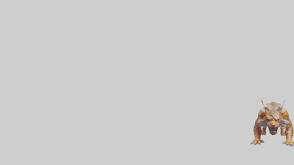 Demon Tiger model VR / AR / low-poly