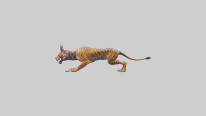 Demon Tiger model VR / AR / low-poly
