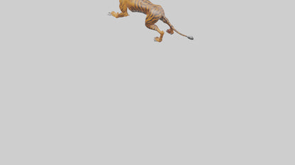 Demon Tiger model VR / AR / low-poly