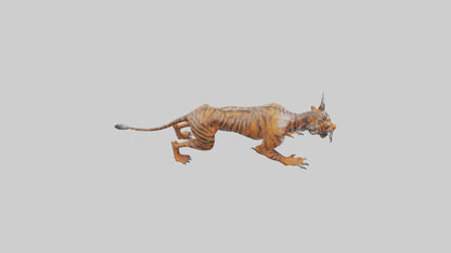 Demon Tiger model VR / AR / low-poly