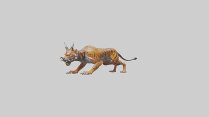 Demon Tiger model VR / AR / low-poly
