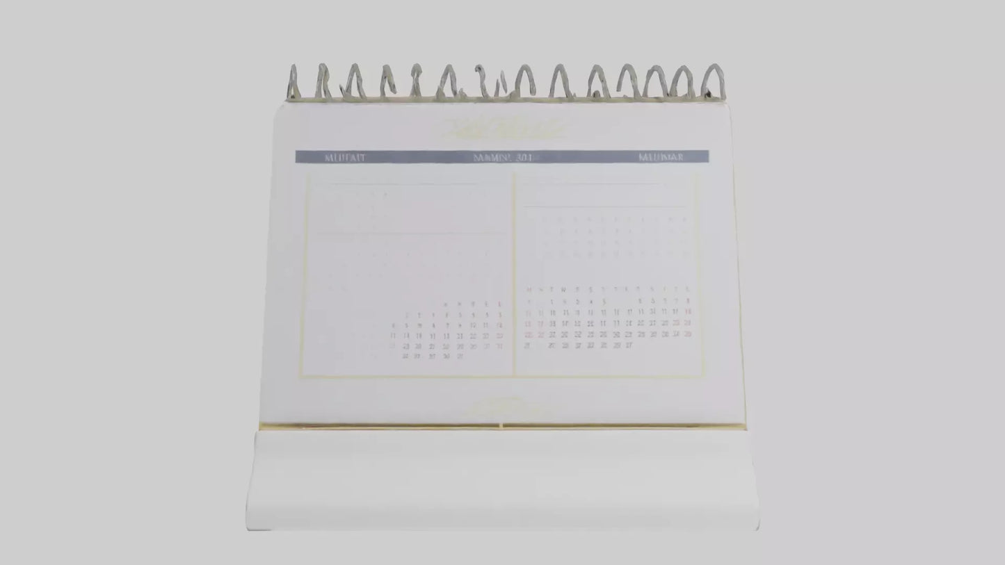 3D model Desk Calendar model VR / AR / low-poly