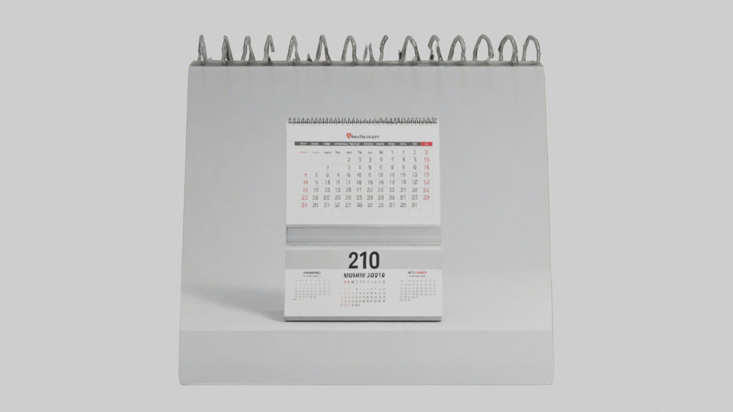 3D model Desk Calendar model VR / AR / low-poly