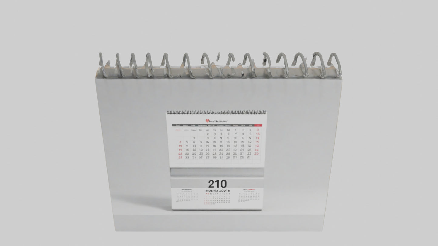 3D model Desk Calendar model VR / AR / low-poly