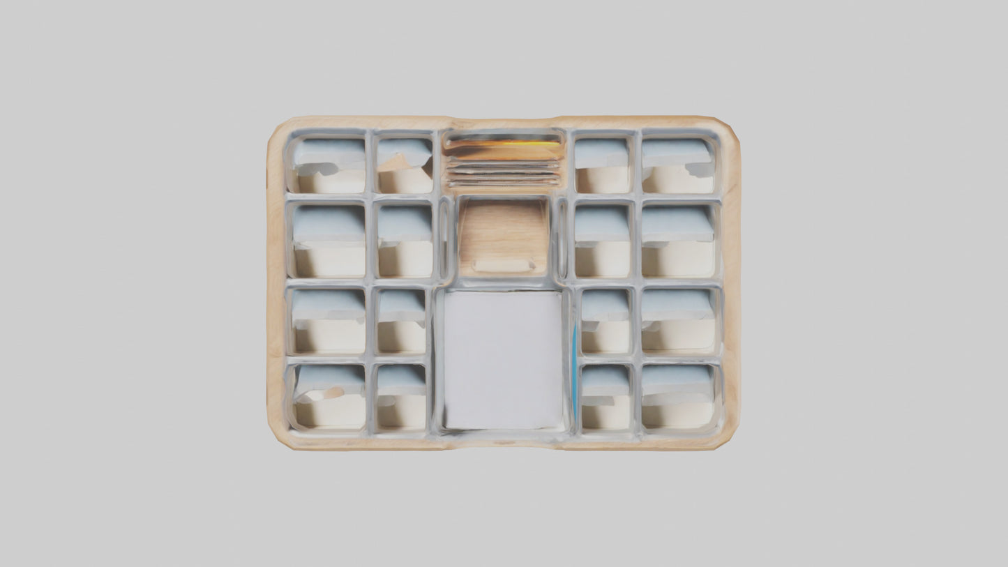 Desk Organizer Tray model VR / AR / low-poly