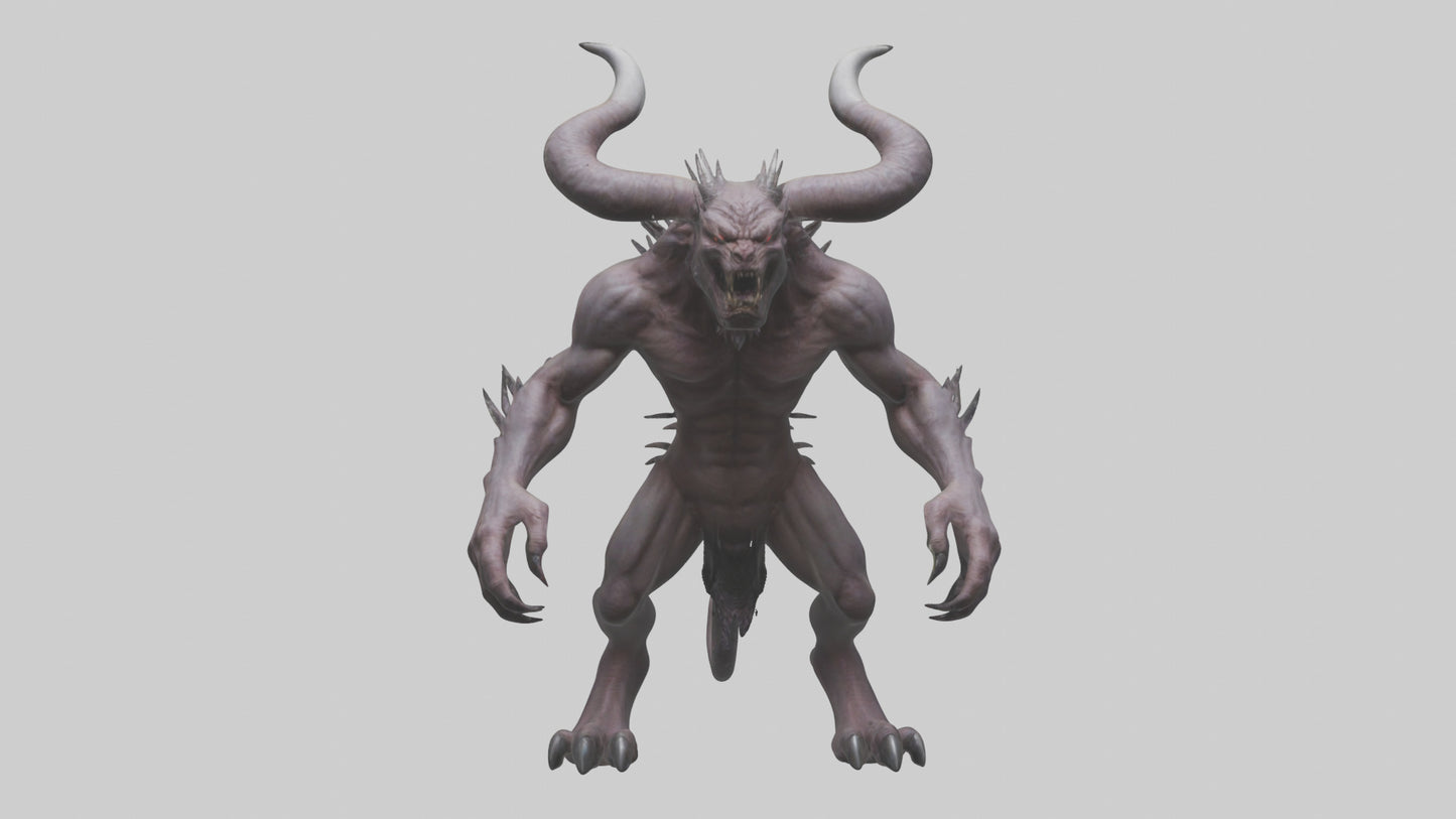 3D model Devil Beast model VR / AR / low-poly