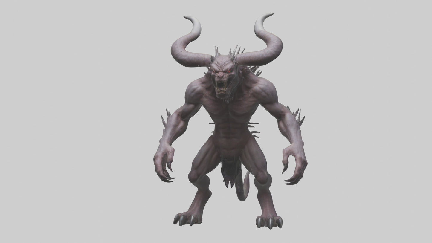 3D model Devil Beast model VR / AR / low-poly