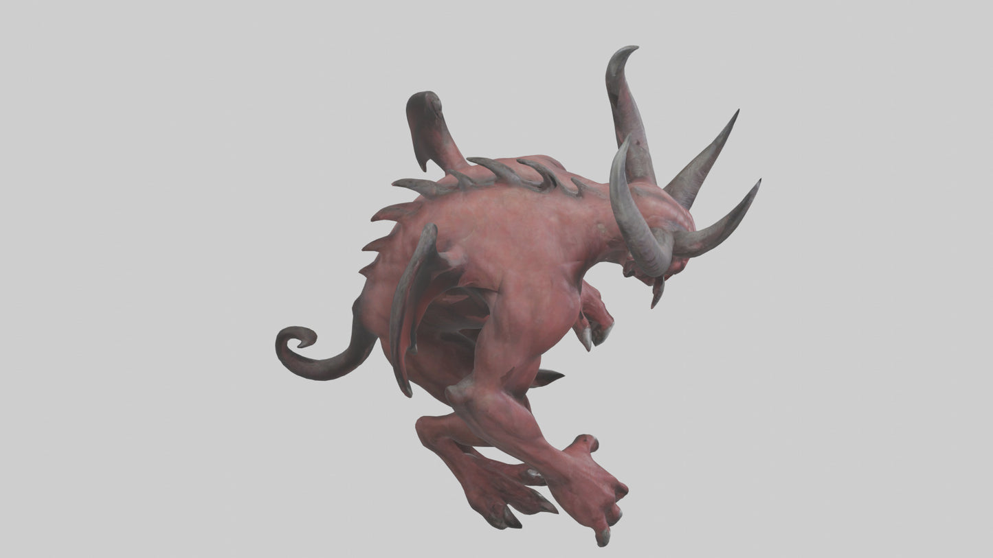 3D model Devil Beast model VR / AR / low-poly