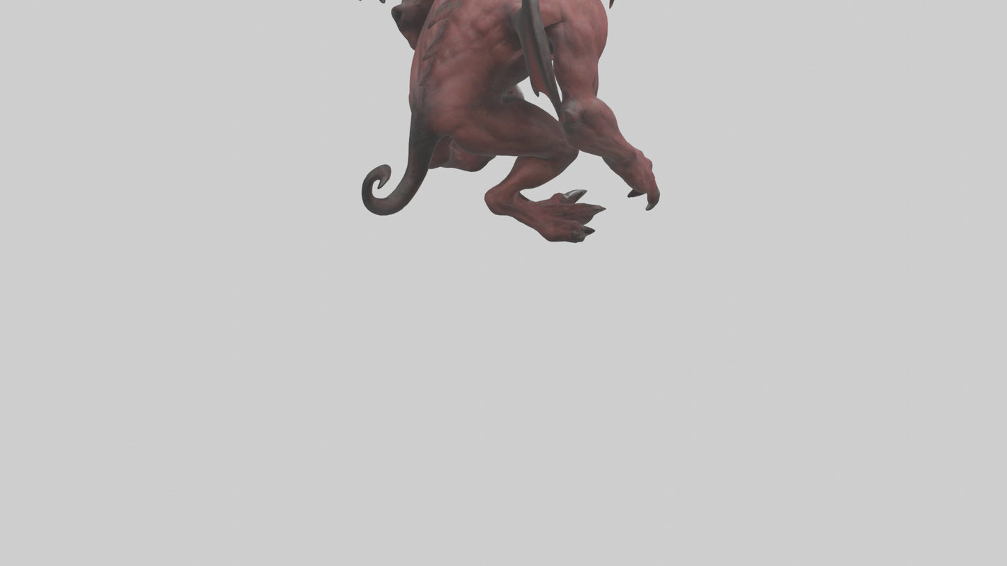 3D model Devil Beast model VR / AR / low-poly