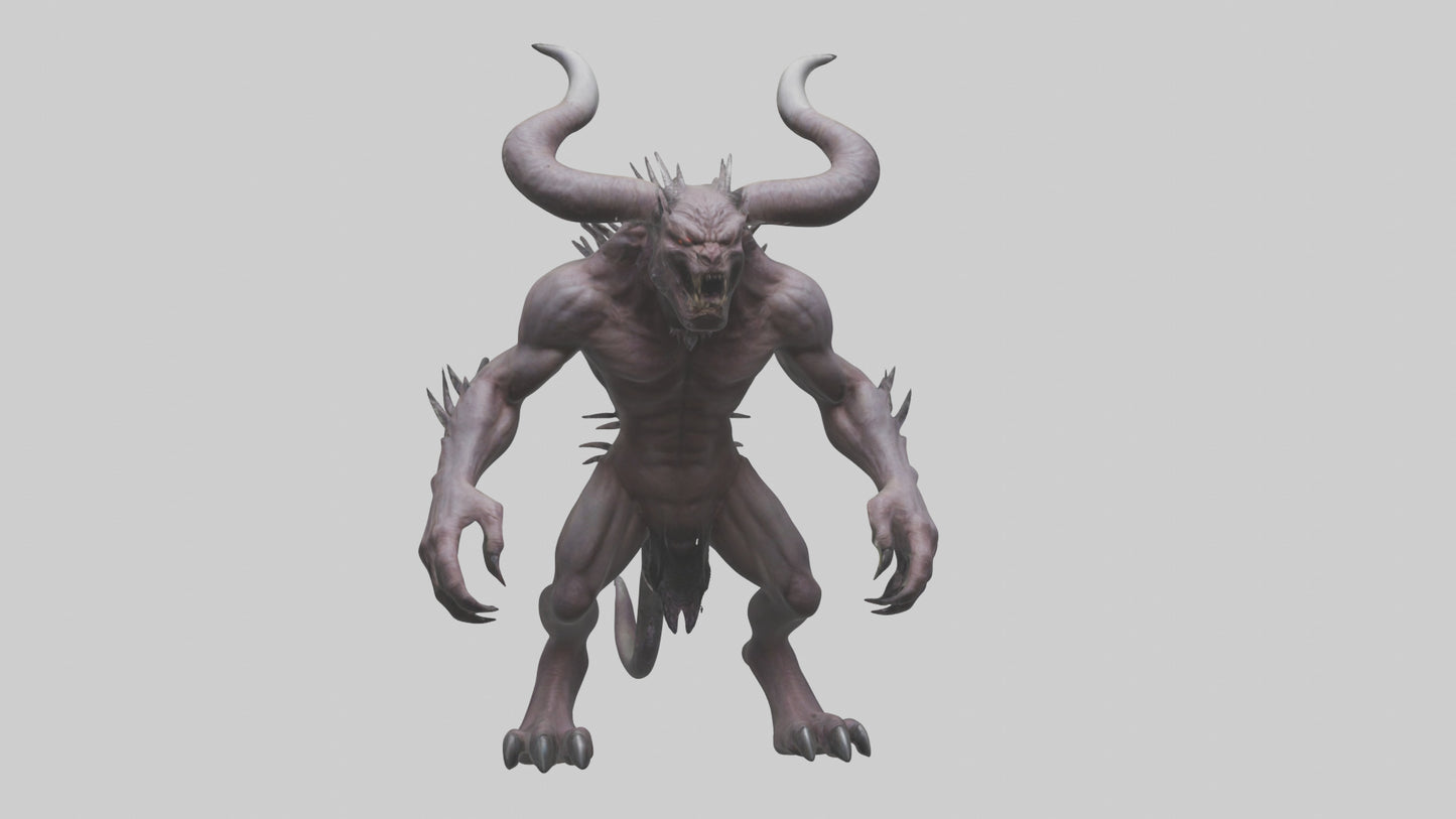 3D model Devil Beast model VR / AR / low-poly