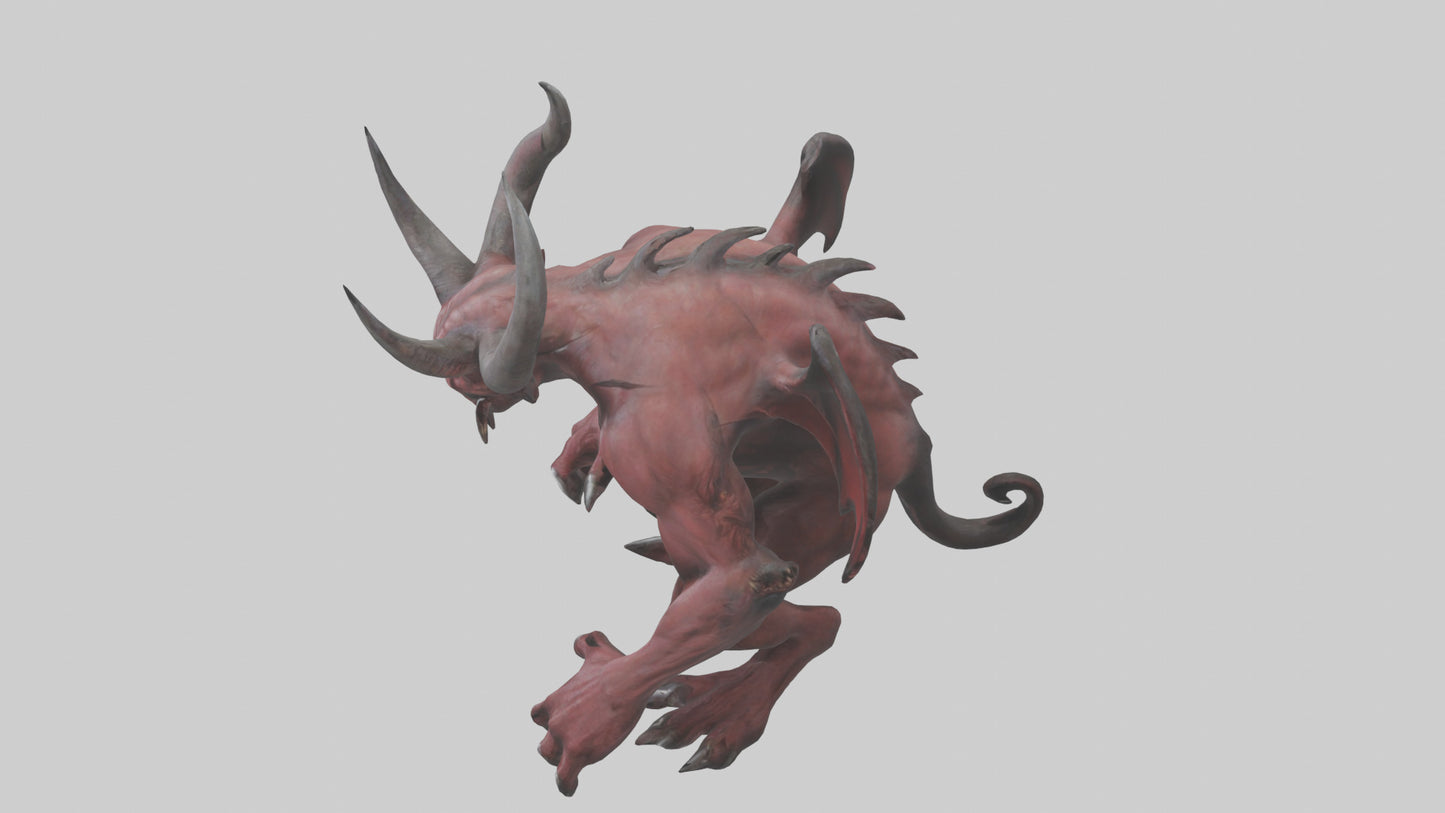 3D model Devil Beast model VR / AR / low-poly