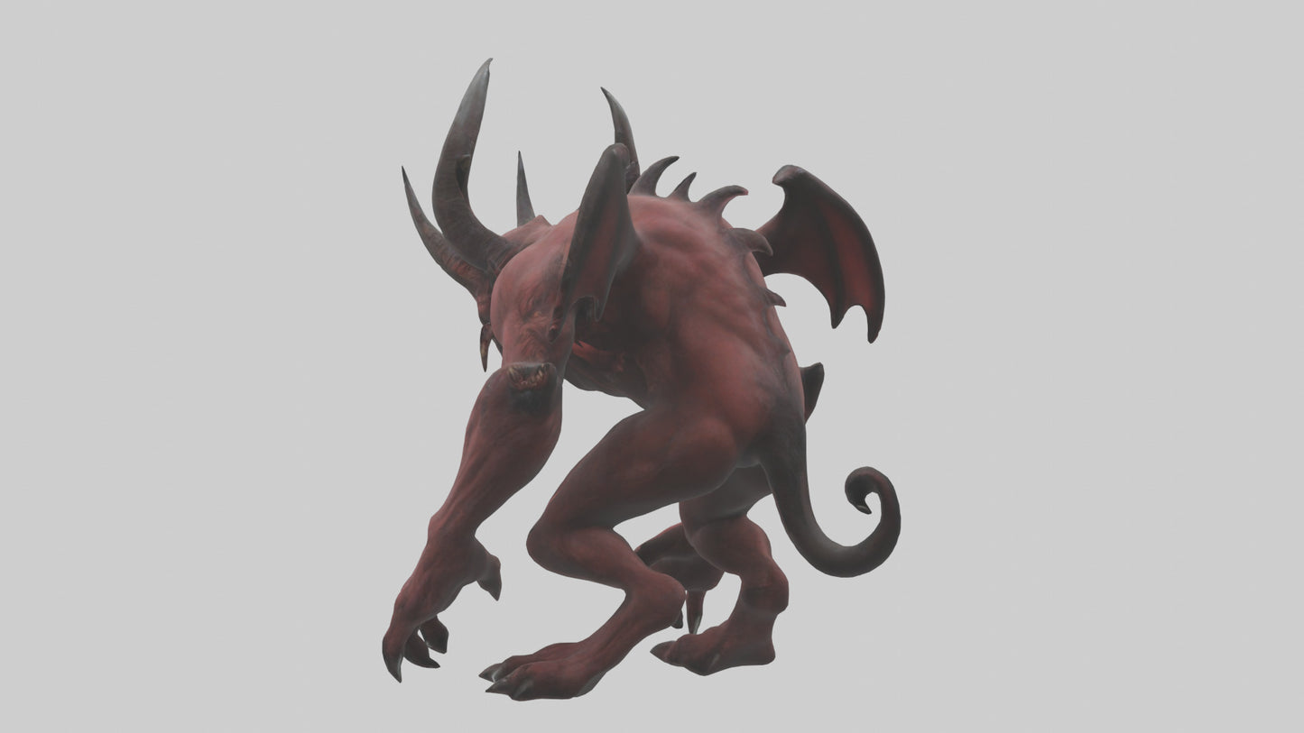 3D model Devil Beast model VR / AR / low-poly