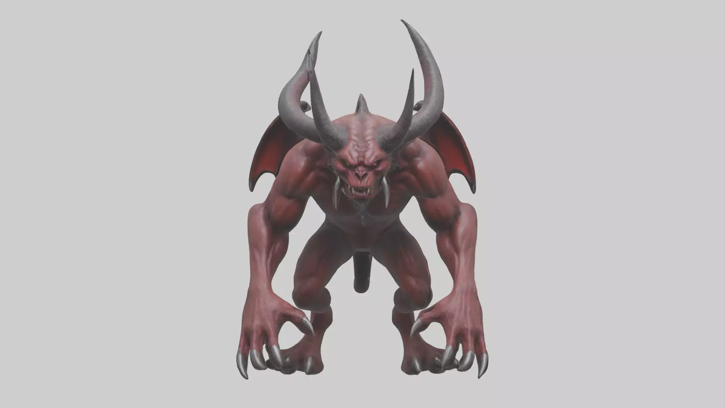 3D model Devil Beast model VR / AR / low-poly