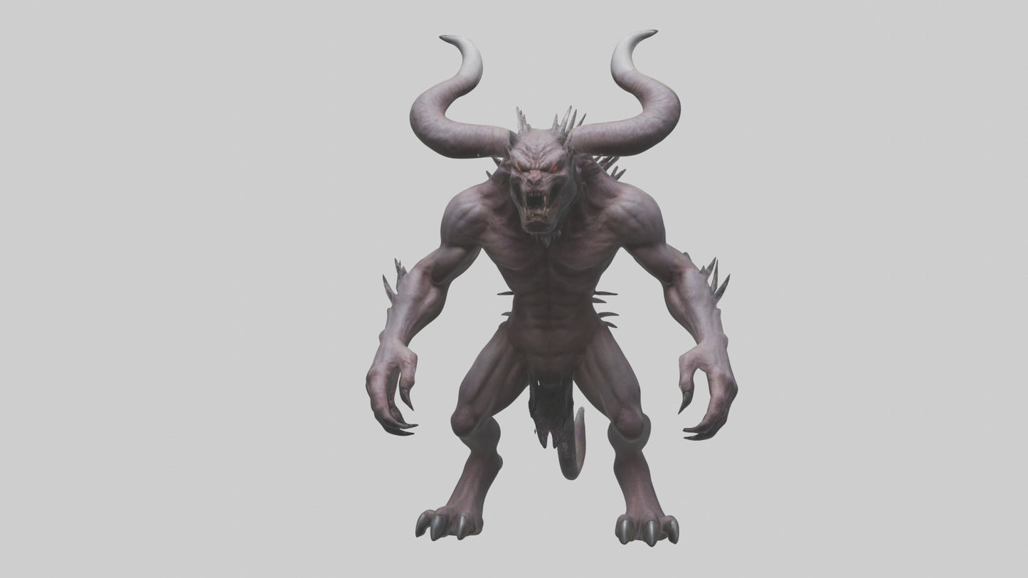 3D model Devil Beast model VR / AR / low-poly