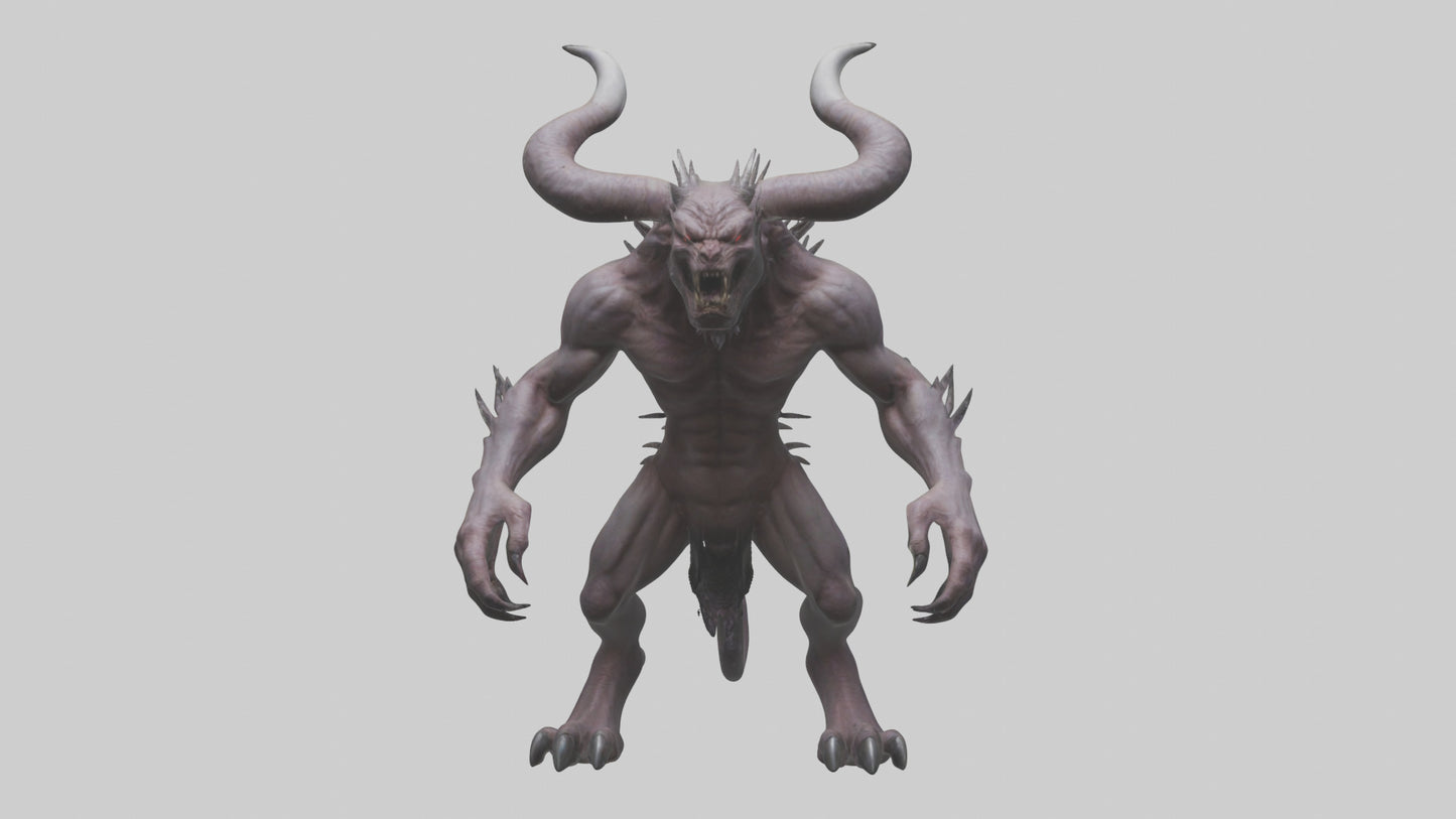 3D model Devil Beast model VR / AR / low-poly