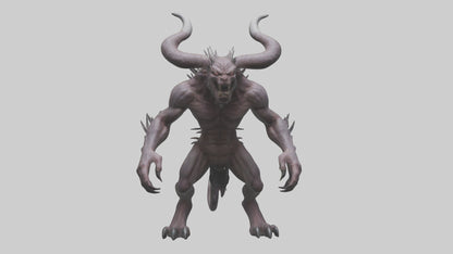 3D model Devil Beast model VR / AR / low-poly