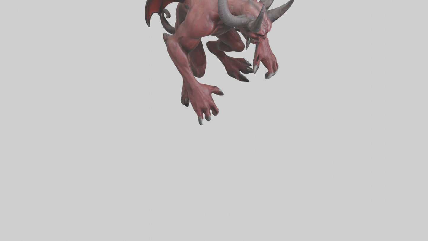 3D model Devil Beast model VR / AR / low-poly