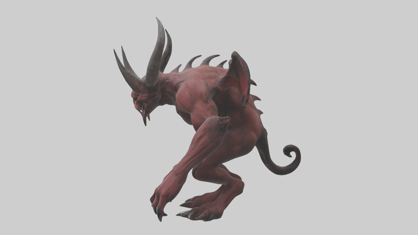 3D model Devil Beast model VR / AR / low-poly