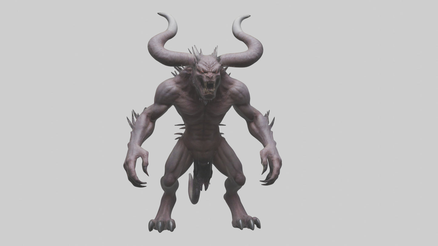 3D model Devil Beast model VR / AR / low-poly