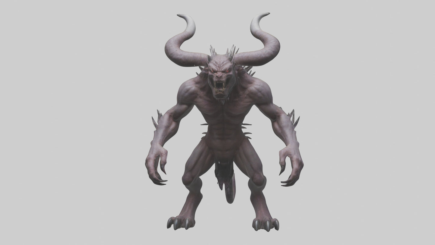 3D model Devil Beast model VR / AR / low-poly