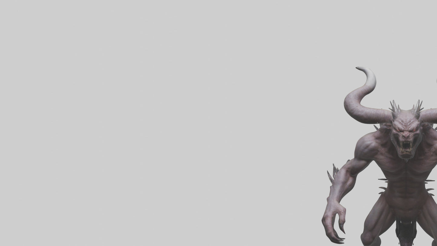 3D model Devil Beast model VR / AR / low-poly