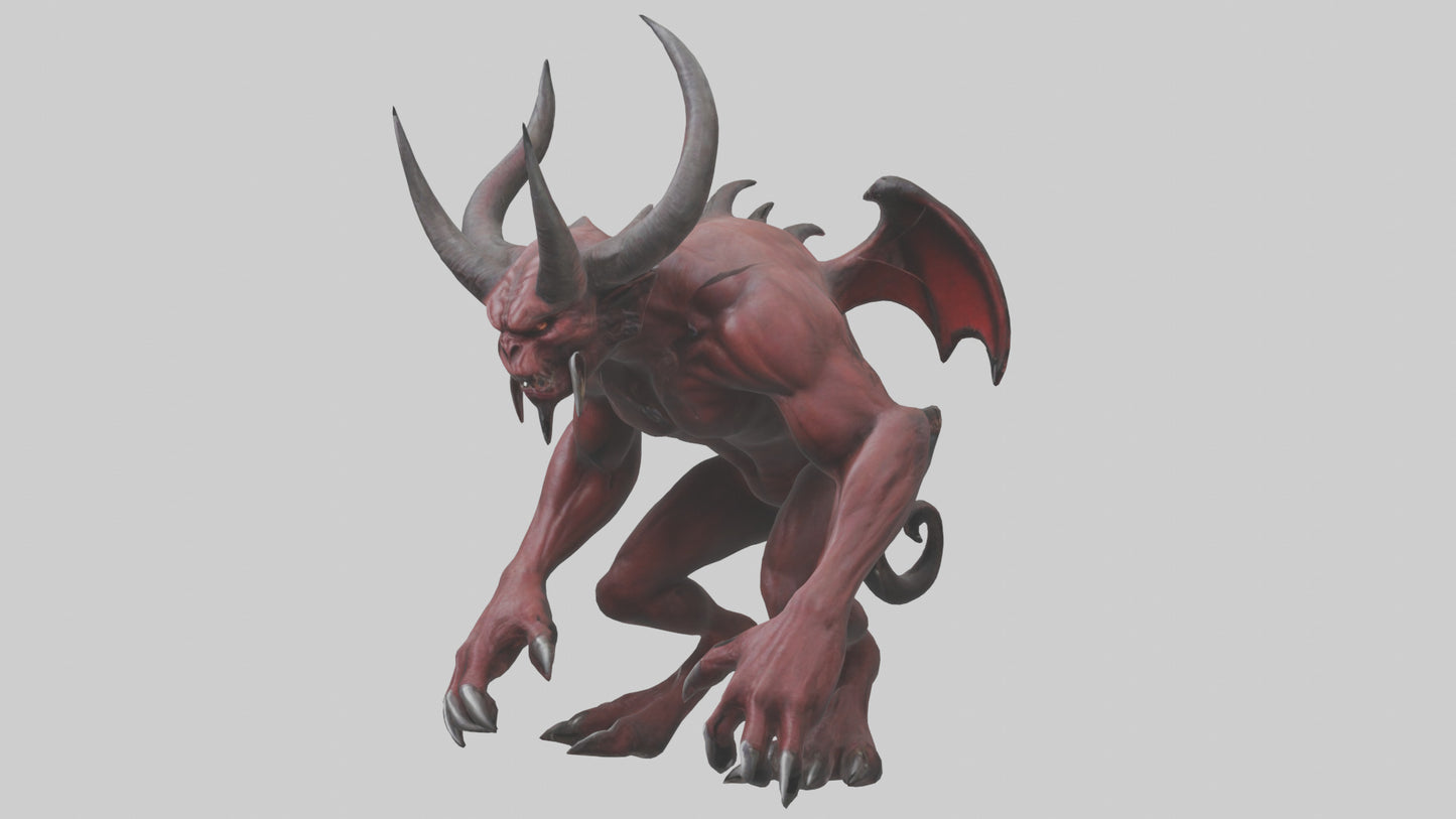 3D model Devil Beast model VR / AR / low-poly