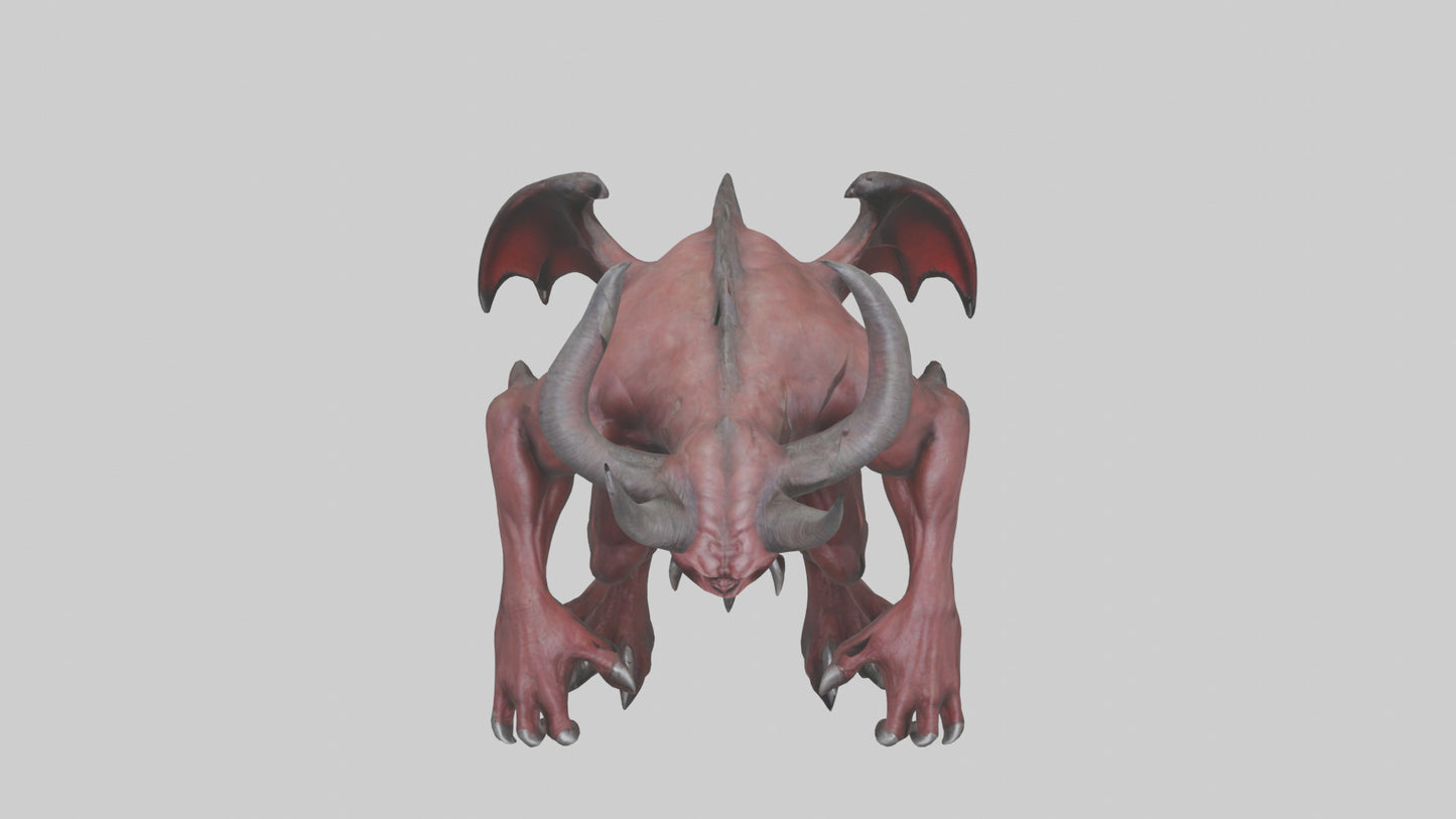 3D model Devil Beast model VR / AR / low-poly