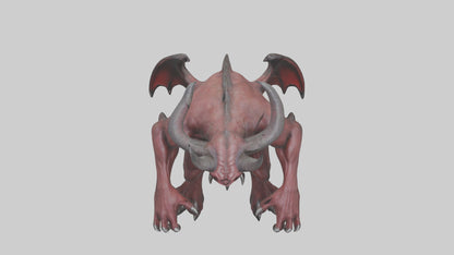 3D model Devil Beast model VR / AR / low-poly