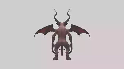 3D model Devilish Beast model VR / AR / low-poly