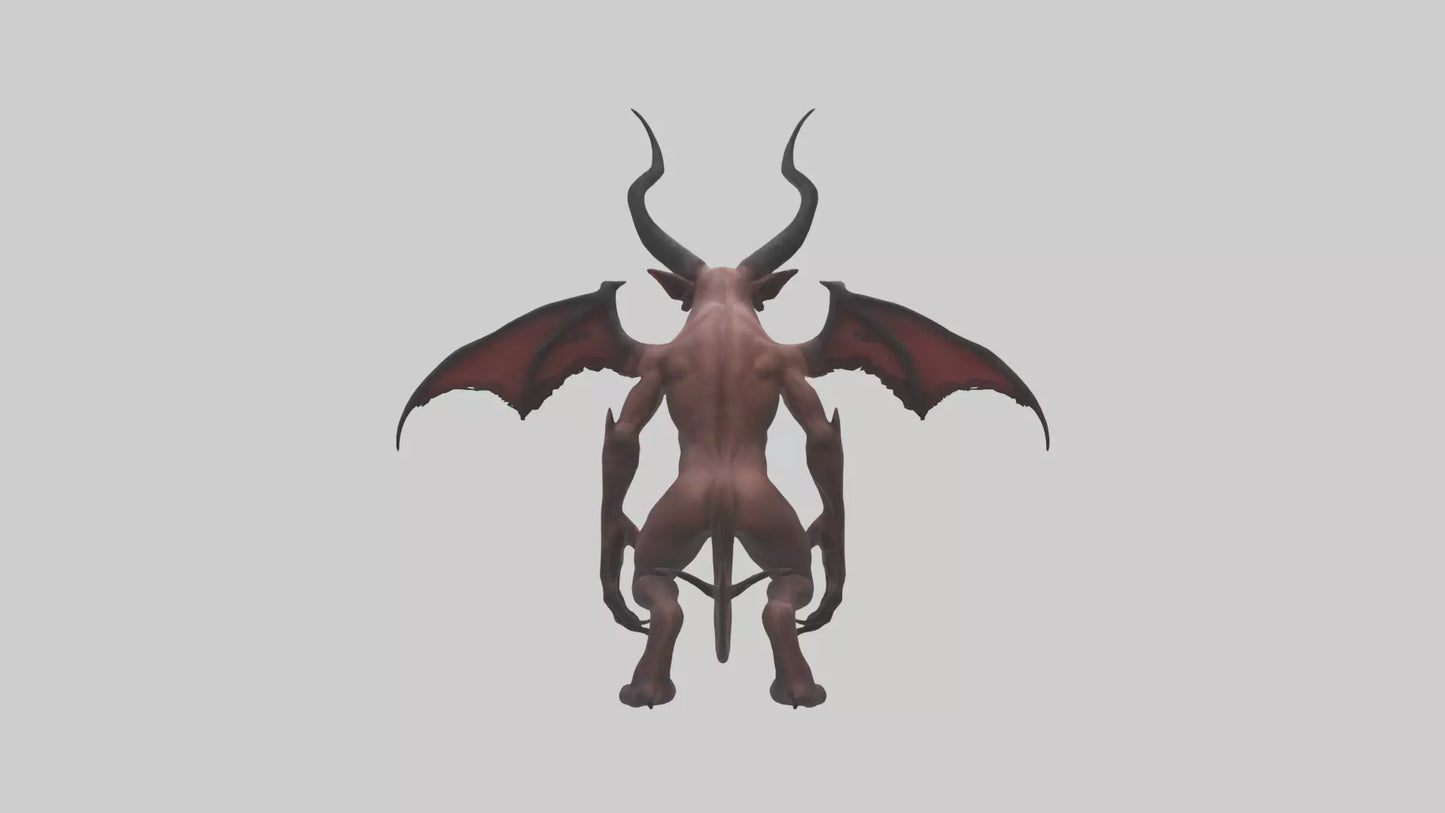 3D model Devilish Beast model VR / AR / low-poly