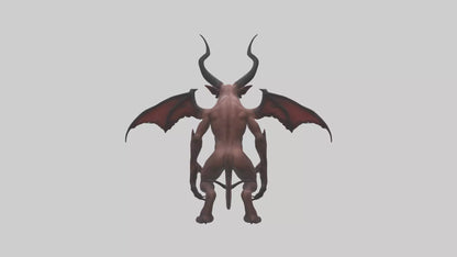 3D model Devilish Beast model VR / AR / low-poly