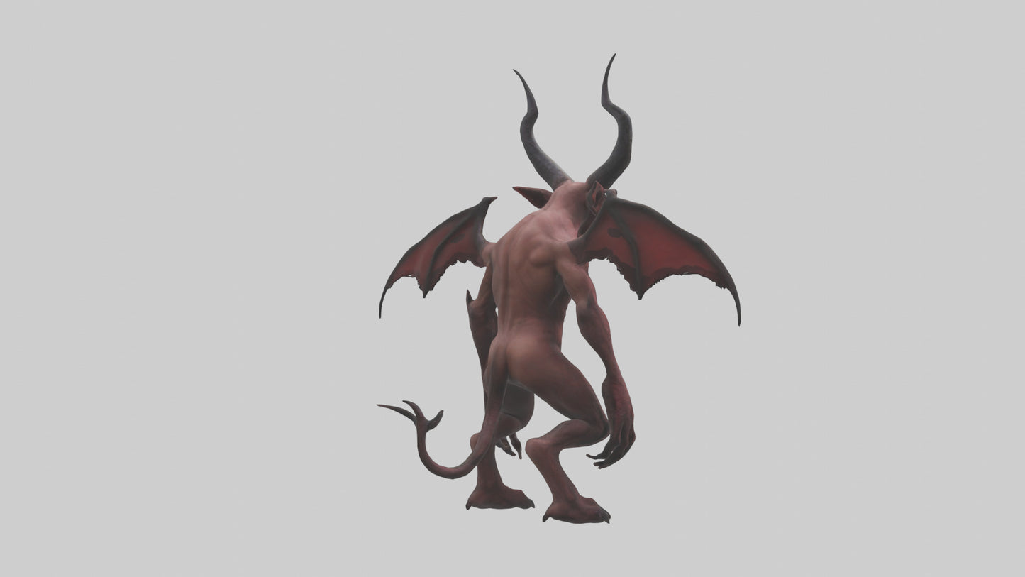 3D model Devilish Beast model VR / AR / low-poly