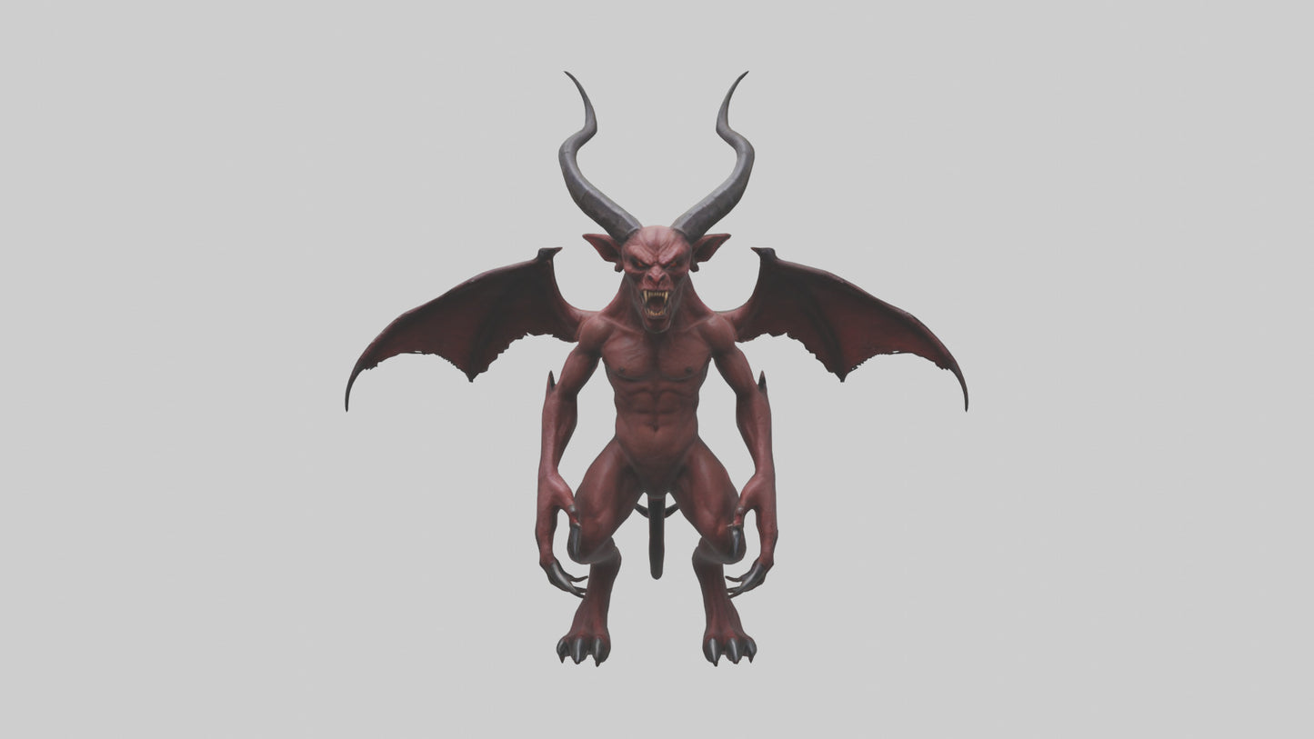 3D model Devilish Beast model VR / AR / low-poly