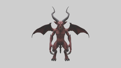 3D model Devilish Beast model VR / AR / low-poly