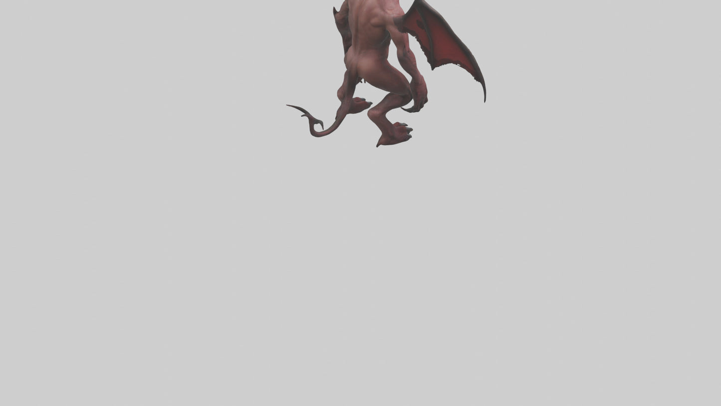 3D model Devilish Beast model VR / AR / low-poly