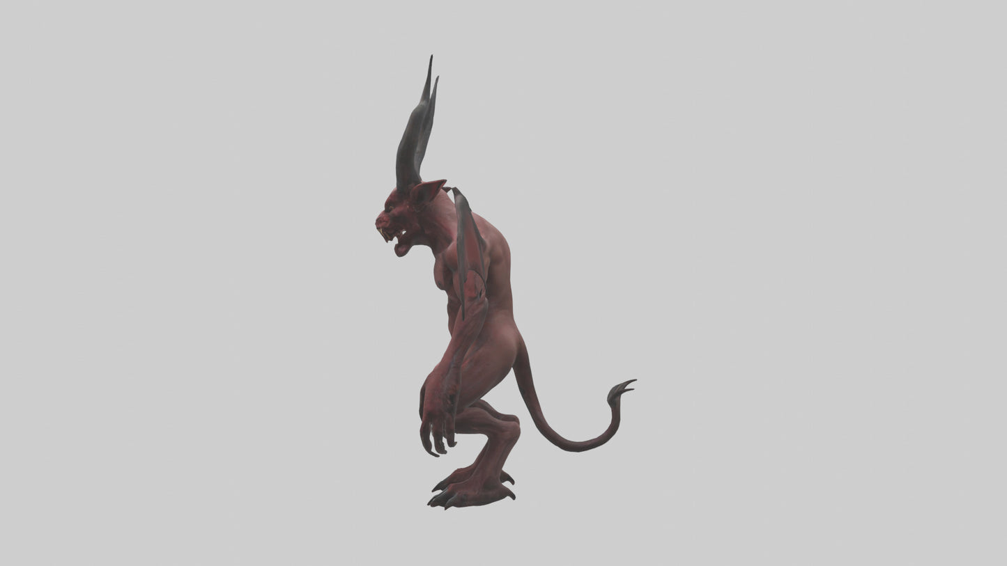 3D model Devilish Beast model VR / AR / low-poly