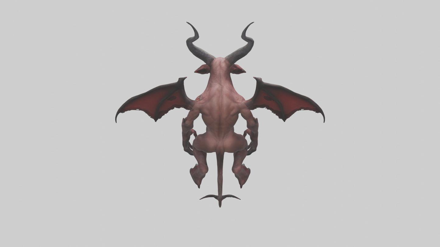 3D model Devilish Beast model VR / AR / low-poly